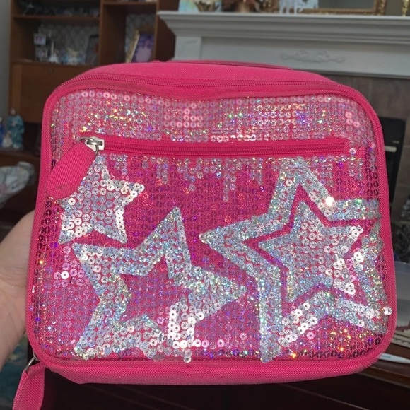 hot pink lunch bag